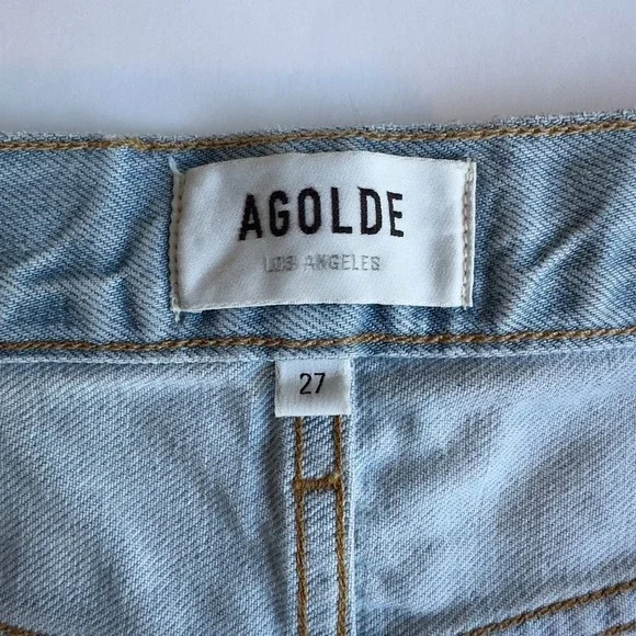AGOLDE Lana Mid-Rise Vintage Straight Leg Jeans-Prank Faded Blue Wash-Size 27 - Picture 3 of 12
